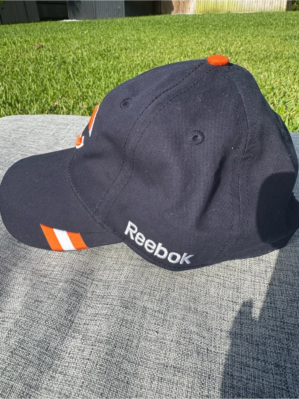 Reebok Navy and Orange Chicago 'C' Logo Baseball Hat
